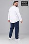 Men's Large Size Crew Neck Single Jersey Slim Long Sleeve Oval Hem T-Shirt Spr26Bts943 - 3