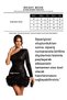 Women's Sequin Embroidered One-Sleeve Stylish Party Dress with Otriş Skirt - 2