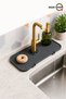 14-Piece Home Organization Set - Silicone Mat for Faucet + Hair Debris Catcher + Mop Hanger + Bellows Pump - 4