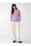 Nevavm Farkıyla Lcw Everyday Lilac Oval Collar Patterned Women's Knitwear Sweater - 2