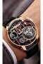 Jacobb Oil Pump Mechanism Special Wooden Boxed Watch (with Brown Strap as a Gift) - 2