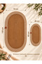Jute Straw Large Size 2-Piece Bathroom Mat Set 70X120 and 40X60 Toilet Mat, Bathroom Rug - 2