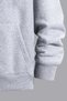 Men's Gray Winter Hooded Zippered Sweatshirt Jacket with Fleece Inside - 3