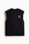 Loose Fit Printed cotton vest top - 5
