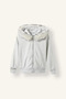 Furry Hooded Basic Zippered Cardigan Sweatshirt for Girls I6883A826Au - 5