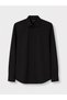 Peak New Season Black Slim Fit Gabardine Men's Shirt - 5