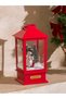 Christmas Themed Illuminated Decorative Object with Snowman Figure - 27 cm