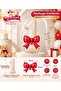 Red Bow and Cream Number Foil Balloon Set - 2