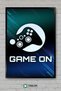 Game Started Controller Game On Controller Art Frame Look Decorativ MDF Painting