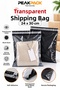 Transparent Shipping Bag 24X30 cm Black Back Side Self-Adhesive Packaging Bag - 4