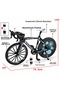 1:8 Scale Realistic Metal Model Bicycle Red - Decorative Toy with Shock Absorber, Movable Chain and Pedals - 5