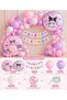 Party Kuromi Birthday Decoration Set |   Double Sided Foil Balloon, Pink Purple Balloon, Happy Birthday Banner - 2