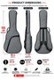 Egc-37Gr Gray Electric Guitar Case Waterproof Softcase with Thick Pads - 2