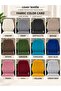 6 Pcs Chair Cover Plain Classic Model Chair Cover Bench Pouf Chair Cover***** 6 Pcs - 2