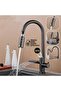 Kitchen Sink Faucet with Purification Outlet, New Digital Temperature Sensor, Shower Waterfall Spiral Sprayer, Anthracite, Imported, 7 Years Warranty