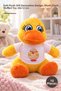 10Pcs Plush T-Shirted Chick Toy – Soft Plush Gift Decorative Design, Plush Chick Stuffed Toy 24X12 cm