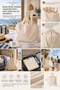 Family Size XXL Travel Dirty Laundry Bag – Drawstring Raw Panama Linen - 3