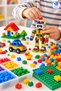 244 Piece Micro Building Blocks and Design Set - Educational Creative Toy with 12.5X25 cm Block Board, Ages 3+ - 3