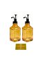 Mien 2-Piece Silver Headed Crystal Glass Soap Dispenser Oil Dispenser Syrup Dispenser - 2