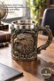 3D Embossed Mug with 3 Eagle Figures – Stainless Steel Mug, Embossed Decor for Home and Office