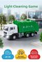 15 cm Recycling Truck Waste Truck Toy with Light and Sound Pull-Back Mechanism