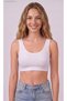 Women's 4-Piece Wide Strap Sports Bustier Set Black White Beige Gray Crop Top - 5