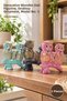 5 Pieces of Wooden Owl Figurines – Decorative Wooden Figure Desktop Ornament, Wooden Owl Decor, Model No:3