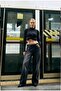 Women's Dark Smoked 2W6-1 Straight Fit Belt Detailed Design Denim Jean - 5