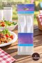 4 Pieces Plastic Forks – White Disposable Set with Ergonomic Handle, Party Picnic Serving, Disposable Fork