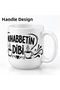 Porcelain Mug with the Saying "Muhabbetin Dibi" 300 ml – Printed Coffee and Tea Cup, Humorous Gift for a Friend - 4