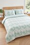 Palvena Green Leaf Patterned Cotton Duvet Cover Set Double - 5