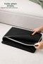6-Piece Large Size Under-Bed Storage Bag 65X45X22 cm Black Thick Interlining Fabric Zippered Storage Bag - 6