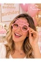 Happy Birthday Pink Mika Party Glasses – Birthday Fun Glasses Photo Shoot Accessory - 2