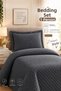 Premium Anthracite Single Duvet Cover Set + Pillow (Without Sheets) Young Room Student