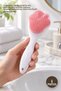 5 Pieces of Skin Cleansing and Exfoliating Brush – Ergonomic Handle Facial Brush, Delicate Silky Texture, Makeup Removal and Exfoliation, Cleansing Brush