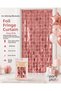 Rose Pink Rose Pink Gingham Foil Door Curtain 100X200 cm Party Birthday Photo Background