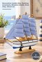 3 Pieces of Wooden Ship Alk3453 – Decorative Model Ship, Desktop Ornament, Wooden Model, Boat Ship, 24X23 cm