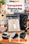Transparent Shipping Bag 35X45 cm Black Back Side Self-Adhesive 100 Pieces Packaging Bag
