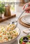 5 Pieces Metal Serving Spoon – 21 cm Stainless Steel Chrome Plated, for Serving Rice Pasta Salad, Serving Spoon