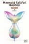 Mermaid Tail Foil Balloon 36 Inch Green Blue 1 Piece Sea Themed Birthday Party Decoration