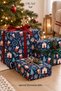 Italian Premium Gift Wrapping Paper - Midnight Blue Christmas 70 X 200 cm – 1 Roll Gift Paper - 4