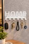 White Metal Key Ring Home Double Heart Decorative Hanging Rack with Writing Organizer Wall Hanger | |   Key Hanger Wall Key Holder Rack Key Organizer Entrance Hall Decoration Doorway Key Collector