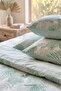 Palvena Green Leaf Patterned Cotton Duvet Cover Set Single Size - 6
