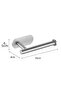 Toilet Paper Roll Holder Self Adhesive Stainless Steel Chrome Color - 2