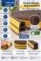 9X6 mm 2X3 m Door Window Weatherstrip Tape 6 Meters Epdm Rubber D Profile Self Adhesive - 5