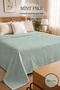 100% Cotton Pique Single Patterned Bedspread Young Room Luxury Pique Premium Special Mint Green