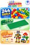 244 Piece Micro Building Blocks and Design Set - Educational Creative Toy with 12.5X25 cm Block Board, Ages 3+ - 2