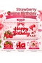 Strawberry Themed Birthday Vinyl Banner 140X100 cm Happy Birthday Birthday Banner Party Ornament Backdrop Decoration Happy Birthday |   Children's Party Decoration Birthday Party Set Ornament - 6