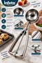 Large Size Stainless Steel Metal Ice Cream Scoop Cookie and Dough Portioner - 5