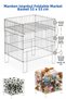 53 X 53 cm Foldable Market Basket – Metal Portable Product Display Basket